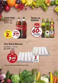 Tabloide Dia Página 2: Coca-Cola Original ou S/ açúcar €7,99, Ovo Extra Branco €7,99