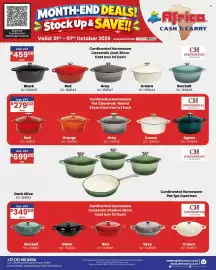 Africa Cash and Carry catalogue week 40 Page 54: Black €459,00, Continental Homeware Pot 7pc Cast Iron €699,00