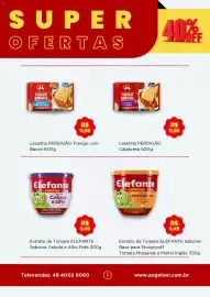 Encarte Angeloni semana 40 Página 4: SUPER OFERTAS 40%F PERDIGAO nosso MENU LASANHA DE FRANGO COM TOQUE OF BACON -PERDIGÃO