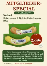 LPG Biomarkt Prospekt woche 40 Seite 10: Ökoland Fleischwurst €2,69