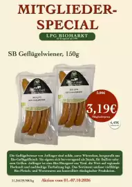 LPG Biomarkt Prospekt woche 40 Seite 11: SB Geflügelwiener €3,19