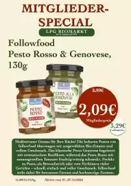 LPG Biomarkt Prospekt woche 40 Seite 15: Followfood Pesto Rosso & Genovese €2,09