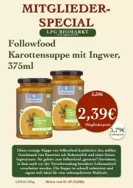 LPG Biomarkt Prospekt woche 40 Seite 16: Followfood BIO KAROTTEN SUPPE €2,39
