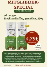 LPG Biomarkt Prospekt woche 40 Seite 17: Altomayo Hochlandkaffee, gemahlen €4,79