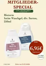 LPG Biomarkt Prospekt woche 40 Seite 18: Bioturm Intim Waschgel €6,95