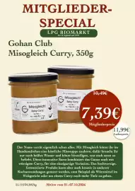 LPG Biomarkt Prospekt woche 40 Seite 19: Misogleich! Spicy Curry €7,39