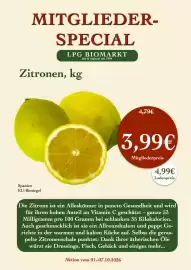 LPG Biomarkt Prospekt woche 40 Seite 5: Zitronen €3,99