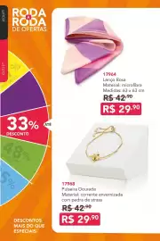 Catálogo Jequiti Página 42: Lenço Rosa €29,90, Pulseira Dourada €29,90