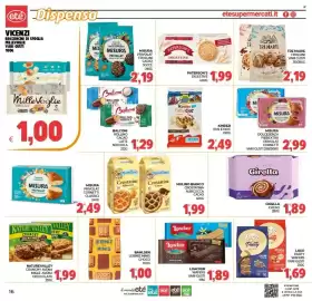 Volantino Eté Pagina 16: Mulino Bianco Crostatina Albicocca Cacao €1,99, Lago Party Wafers €1,69