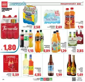 Volantino Eté Pagina 20: Coca Cola / Fanta / Sprite €1,15, Rocchetta acqua naturale pet €2,58