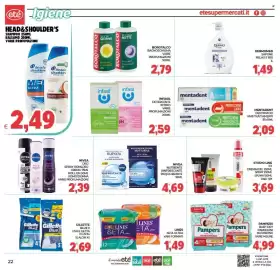 Volantino Eté Pagina 22: Mentadent dentifricio vari trattamenti €2,09, Lines Seta ultra €1,49