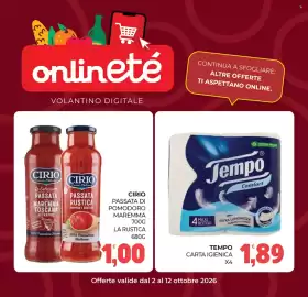 Volantino Eté Pagina 25: Cirio passata di pomodoro maremma €1,00, Tempo carta igienica comfort €1,89