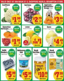 Iqbal Foods flyer week 40 Page 13: Clementine/Red Grapes €1,99, Guava €4,49