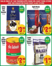Iqbal Foods flyer week 40 Page 9: Sultan mazafati dates €3,99, Sigdiz Masala €2,49