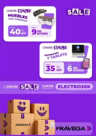 Catálogo Frávega Página 2: Q ELECTRO SALE MUEBLES MÁS VENDIDOS HASTA 40% OFF HASTA SIN INTERÉS 9 IN SALE a ELECTRO SALE