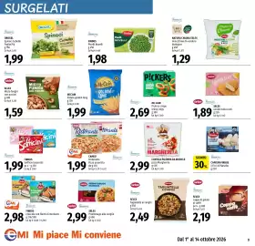 Volantino Emi Market Pagina 9: Sofficini assortiti €1,99, L'antica pizzeria da michele pizza Margherita €2,99