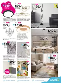 Möbelix leták Strana 15: Relo stojací led svítidlo €1.190,00, Creation tkaný koberec €499,00