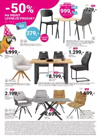 Möbelix leták Strana 4: -50% NA DRUHÝ 2) LEVNĚJŠÍ PRODUKT 11. - 13. 9. KARTA VÝHOD MÖBELIX CENA S KARTOU VÝHOD 1.299,-***