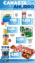 Catálogo La Anonima Página 1: Elegante papel higiénico hoja simple €3.990,00, Schneider cerveza €1.850,00