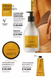Catálogo Natura Página 208: Ekos crema reafirmante para glúteos €30.300,00, Cuplacu crema hidratante para manos €14.900,00
