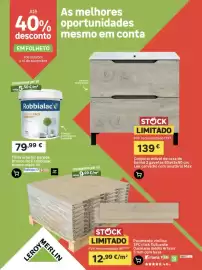 Folheto Leroy Merlin Página 1: Tinta interior parede branco facil robbialac branco mate €79,99