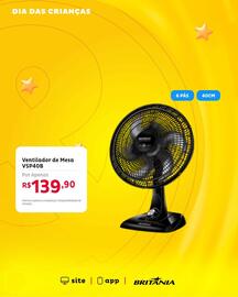 Encarte Casa e Vídeo semana 40 Página 4: DIA DAS CRIANÇAS Ventilador de Mesa VSP40B Por Apenas R$ 139,90 Ofertas sujeitas a