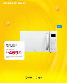 Encarte Casa e Vídeo semana 40 Página 2: DIA DAS CRIANÇAS Micro-ondas 20L Philco Por Apenas R$ .71 $4697 no Pix Ofertas