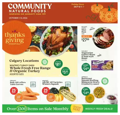 Community Natural Foods flyer