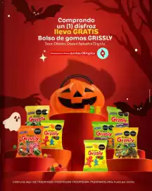 Catálogo Olímpica Página 3: Gomitas Grissly % Comprando un (1) disfraz lleva GRATIS Bolsa de gomas GRISSLY Sour, Clásica