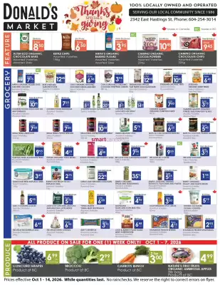 Donald's Market flyer (valid until 14-10)