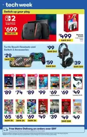 BIG W catalogue week 40 Page 10: Super Mario Party Jamboree €65,00, Turtle Beach Headsets and Switch 2 Accessories €59,00