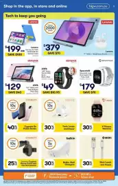 BIG W catalogue week 40 Page 5: Aiwa 10.1" Tablet with Case & Stylus - Pink, Grey €129,00, Belkin Wall Chargers