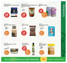 Community Natural Foods flyer Page 10: Farmer's Market Organic Canned Pumpkin and Cranberry Sauce, La Croix sparkling water