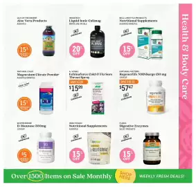 Community Natural Foods flyer Page 4: Iron Vegan Nutritional Supplements Assorted