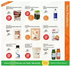 Community Natural Foods flyer Page 8: Le petit mas organic garlic products, Aeryon Wellness No Whey Beef Protein