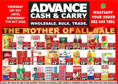 Advance Cash n Carry catalogue week 40 Page 8: Aquafresh Toothpaste €148,99, ACE MAIZE MEAL €96,99