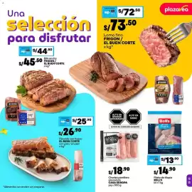 Catálogo Plaza Vea Página 13: Bell's filete de tilapia sin piel €13,90, Frigon bife ancho €44,50