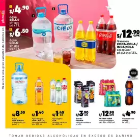Catálogo Plaza Vea Página 14: Bebida Gloria sabores variados €3,90, Hey Fit Soda €12,90