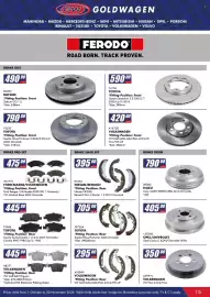 Goldwagen catalogue Page 15: TOYOTA brake pads €445,00, TOYOTA brake shoes €705,00