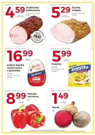 Frac gazetka tydzień 40 Strona 2: Krakowska podsuszana €4,59, Kopytka Henglein €5,99