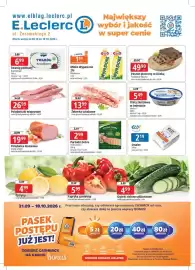 E.Leclerc gazetka | Elblag Strona 1: Polędwica łososiowa Madej Wróbel €19,99, Cytryny €4,99