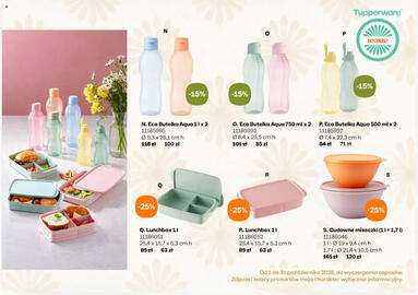 Tupperware gazetka Strona 4: S. Cudowne miseczki €120,00, Tupperware Eco Butelka Aqua €71,00