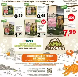 Volantino Todis Pagina 21: In Forma croccantini gatto €1,79, In Forma croccantini cane adult mini €2,59