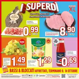 Volantino Todis Pagina 24: Grana Padano grattugiato Colle Maggio €1,29, Passata di pomodoro Cuore Mediterraneo €0,69