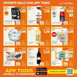 Volantino Todis Pagina 5: Merlot del Veneto IGT €1,49, Olio di semi girasole GranAroma €1,39