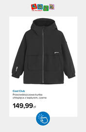Smyk gazetka tydzień 40 Strona 10: Przeciwdeszczowa kurtka chłopięca z kapturem czarna Cool Club €149,99