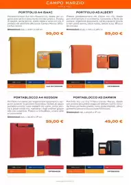 Volantino Buffetti Pagina 30: Portfolio A4 Isaac €99,00, Portablocco A5 Darwin Campo Marzio €49,00