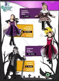 Volantino Iperbimbo Pagina 7: Costume Pipistrellina Bambina €16,90, Costume Vampiro €24,90