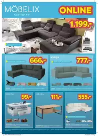 Möbelix Prospekt Seite 2: ECKSOFA, Cordstoff Mint, Fuße Schwarz €777,00, MID.YOU COUCHTISCH €111,00