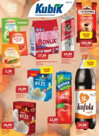 Kubík potraviny leták Strana 1: Bonus prací prášek 8 pracích dávek €17,99, Vitana parboiled rýže €3,99
